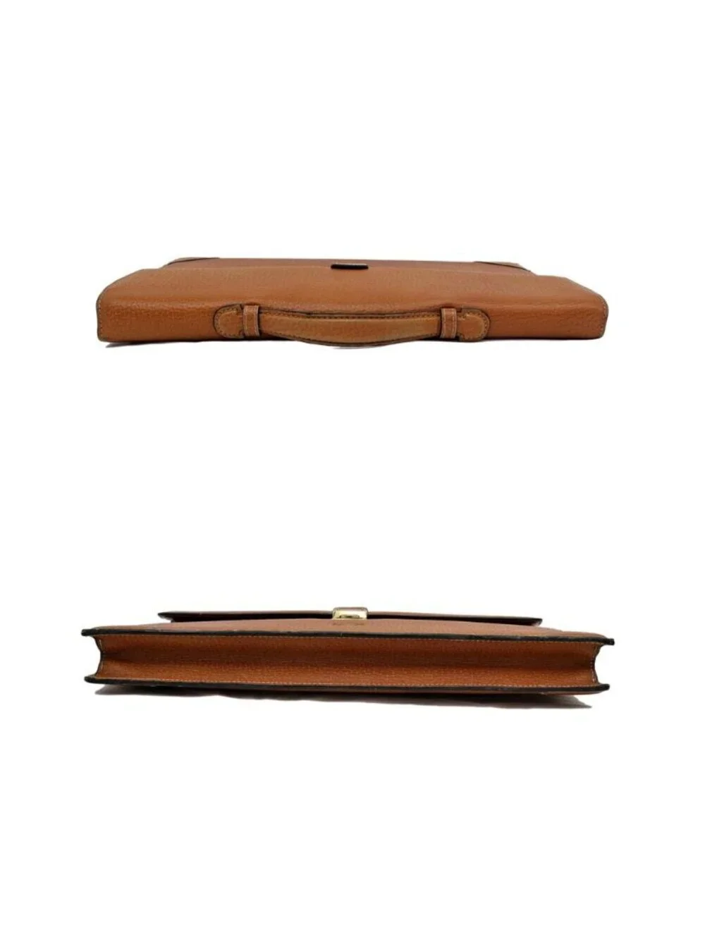 Loewe Business Light Brown Gold Anagram Leather Briefcase